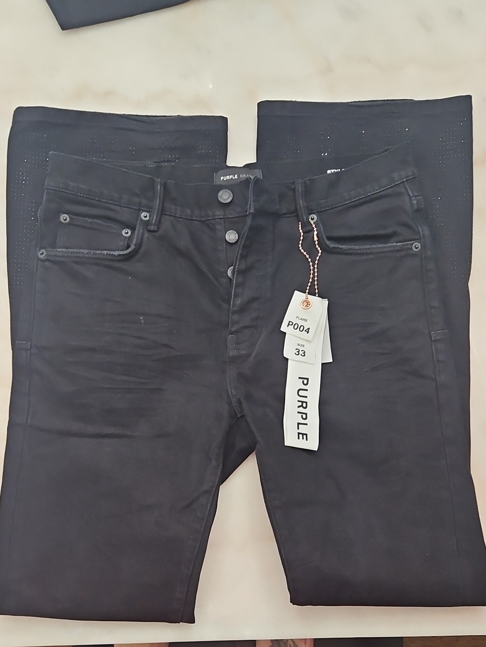 Purple Brand Slim Fit Men's Black Jeans - Size 33